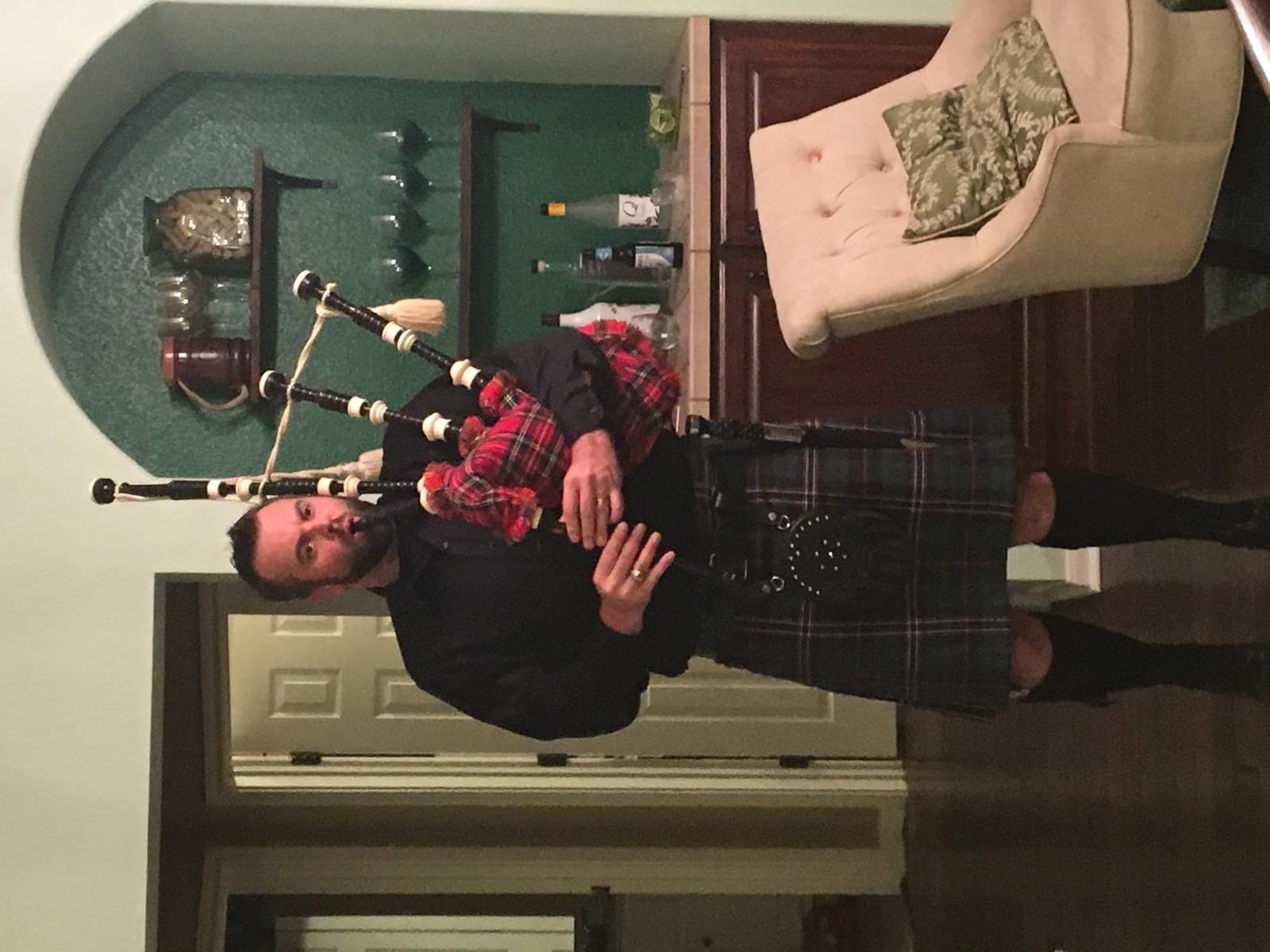 Ryan Guthrie performing at a vow renewal ceremony in Preston, England